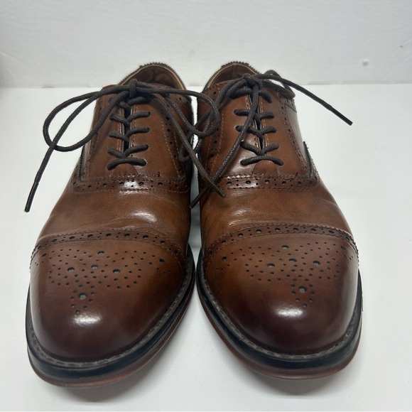 Madden By Steve Madden Japlin Cap Toe Oxford Lace Up Brown Dress Shoes 8 Office - Picture 3 of 11